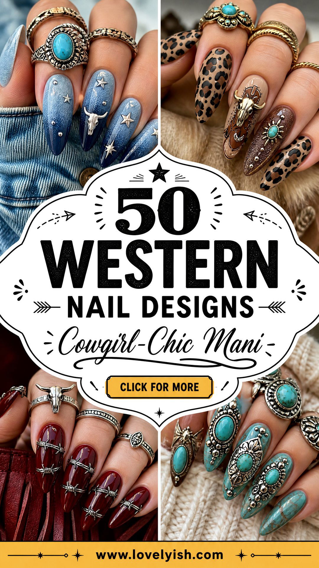 50 Western Nail Designs for a Bold Cowgirl-Chic Look - 50 Western Nail Designs for a Bold, Cowgirl-Chic Look