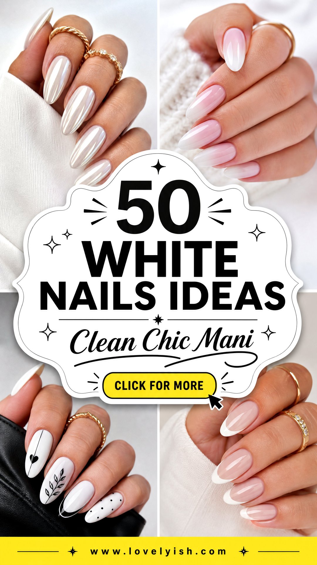 50 White Nails Ideas for a Clean Chic Manicure Look - 50 White Nails Ideas for a Clean, Chic Manicure Look