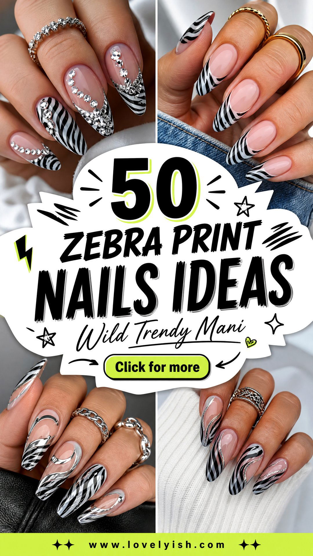 50 Zebra Print Nails Ideas for a Wild Trendy Manicure - 50 Zebra Print Nails Ideas for a Wild, Trendy Manicure